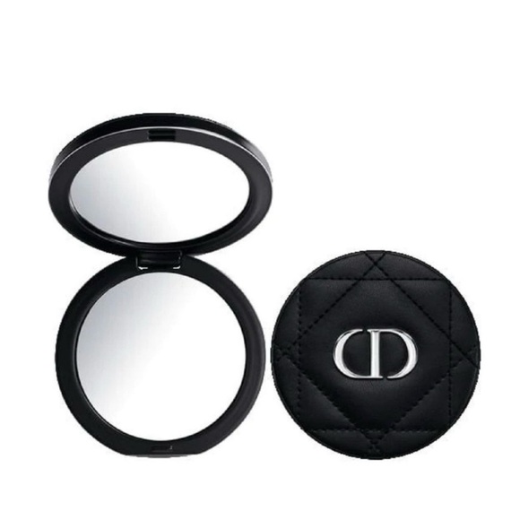 🛍️NIB Dior Black Quilted GWP Leather Compact Mirror
